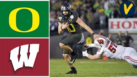 #6 Oregon vs #8 Wisconsin Highlights | 2020 Rose Bowl Highlights ...