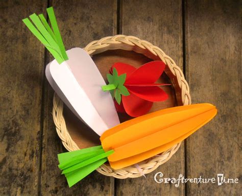 Craftventure Time: 3D Paper Fruits and Vegetables | Paper fruit, Fruit ...