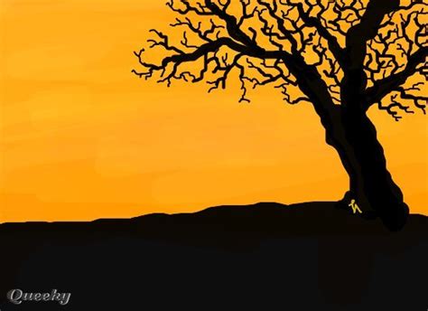 Sunset tree ← a landscape Speedpaint drawing by Leahballia - Queeky - draw & paint