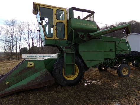 John Deere 55 Combine Hillside Corn Special W/ 2 Heads