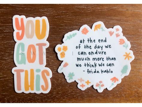 Inspirational quote stickers Waterproof vinyl decals You | Etsy