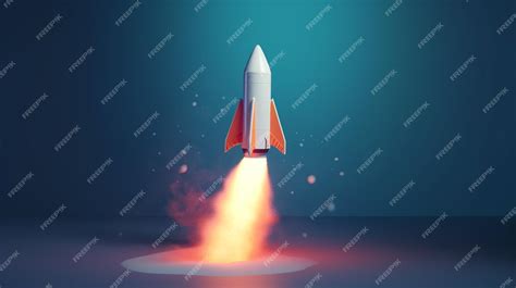 Premium AI Image | A rocket with a rocket launch coming out of it