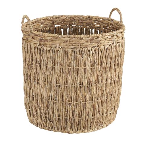 Household Essentials Tall Wicker Floor Basket with Handles - Walmart.com