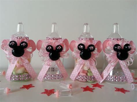 12 Minnie Mouse Pink Fillable Bottles Baby Shower Favors Prizes Game Girl Decor | eBay | Minnie ...