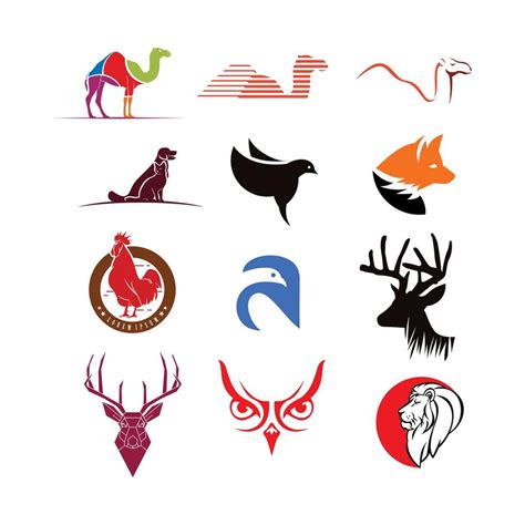 colección de logos de animales 1082691 Vector en Vecteezy