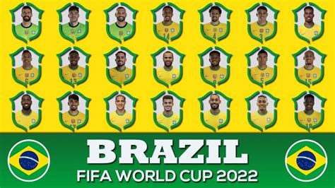 BRAZIL 26 MAN SQUAD FIFA WORLD CUP 2022 QUALIFIERS