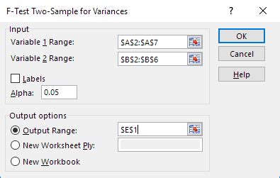 F-Test in Excel - Step by Step Tutorial