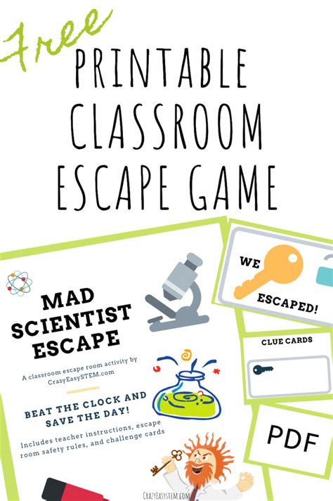 Free Classroom Escape Room Template - Printable Word Searches