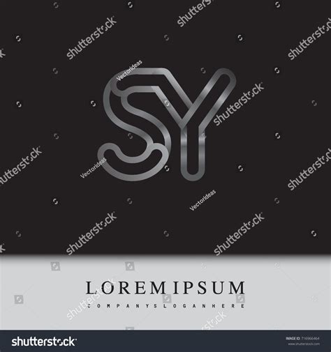 Initial Logo Letter Sy Linked Outline Stock Vector (Royalty Free ...