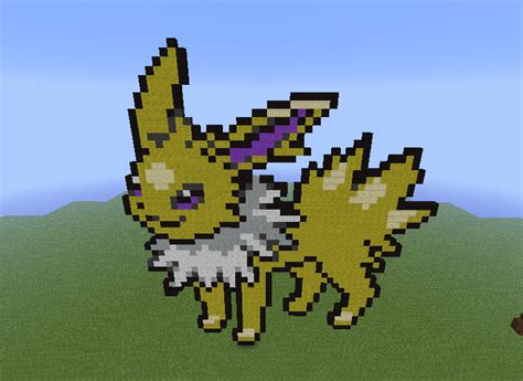 Jolteon - Minecraft Pixel Art! Fan Art (32369673) - Fanpop