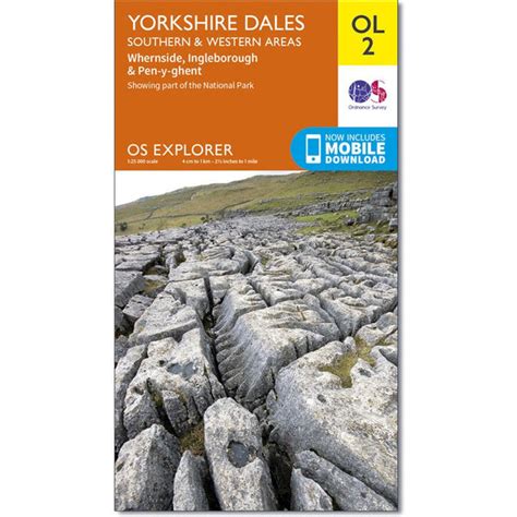 OS Explorer OL2 Yorkshire Three Peaks Challenge Map, Yorkshire Dales S – Three Peaks Challenge Shop