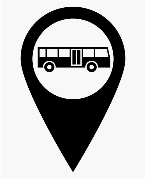 Bus Stop Pin - Bus Stop Symbol Png, Transparent Png - kindpng