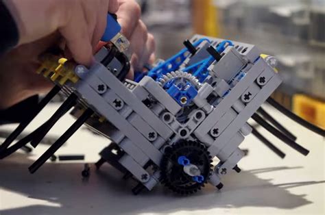 Watch as the Guys From Lego Pneumatic Engines Build a Working V8 Out of ...