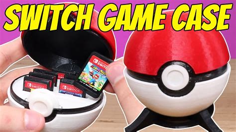 Pokeball Switch Cartridge Case 3D Printed - YouTube