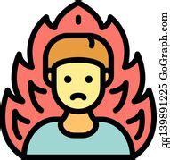 1 Fireman Product Review Icon Color Outline Vector Clip Art | Royalty Free - GoGraph