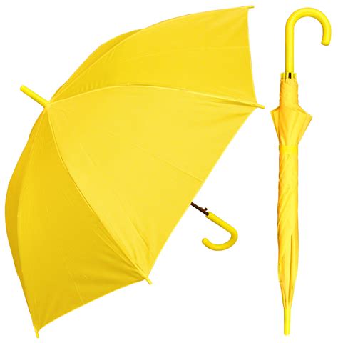 48 Auto Open Yellow Umbrella with Matching Hook Handle - Walmart.com