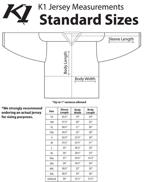 k1 hockey jersey size chart - Too Dumb Binnacle Gallery Of Photos