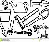 Gardening Tools Coloring Pages sketch template