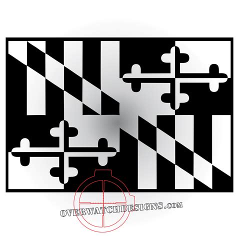 Maryland State Flag Decal - Overwatch Designs