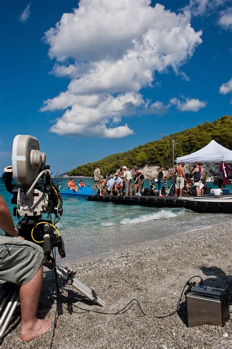 Mamma Mia behind the scenes by Vangelis Beltzenitis in Skopelos Island Greece. Amanda Seyfried ...