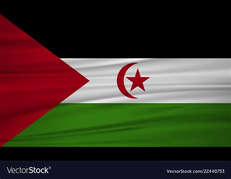 Western sahara flag Royalty Free Vector Image - VectorStock