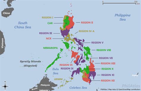 Regions Of The Philippines Map