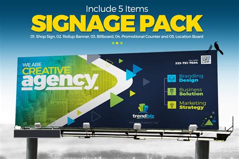 Digital Signage : Banner, Billboard | Stationery Templates ~ Creative Market