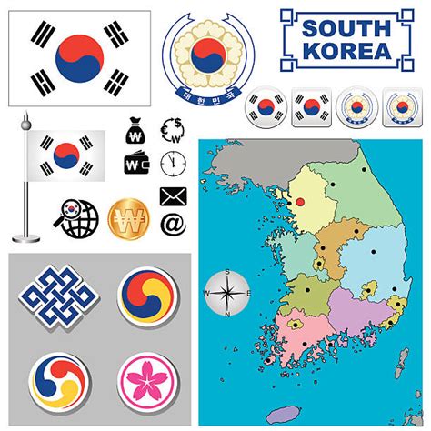 Royalty Free South Korea Map Clip Art, Vector Images & Illustrations ...