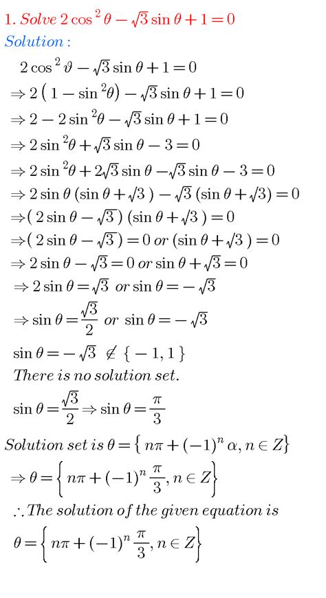 Trigonometric Equations,Intermediate Mathematics first year 1 A chapter ...