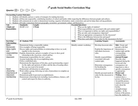 Blank Curriculum Map Template - FREE DOWNLOAD - Printable Templates Lab