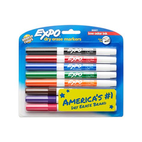 EXPO Set of 8 Colored Odorless Fine Tip Dry Erase Markers - Walmart.com