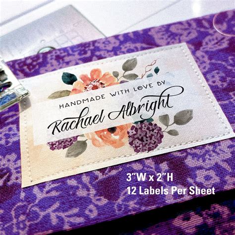 Custom Fabric Quilt Labels, 3 X 2 12 or 2.25 X 1.25 24 Personalized Tag ...