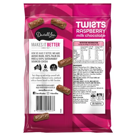 Twists Milk Chocolate Raspberry 200g | Darrell Lea