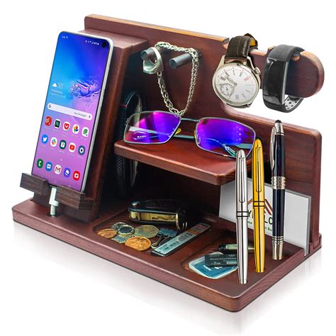 Buy Wood Phone Docking Station Gifts for Men Him Husband Dad Boyfriend ...