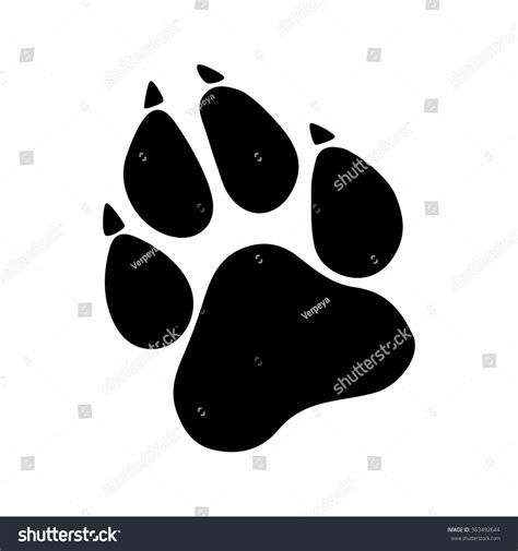 How To Draw A Wolf Paw Print