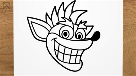 How to draw CRASH BANDICOOT step by step, EASY - YouTube