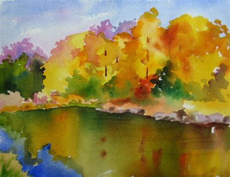 Nel's Everyday Painting: Fall Watercolor Sketches - SOLD