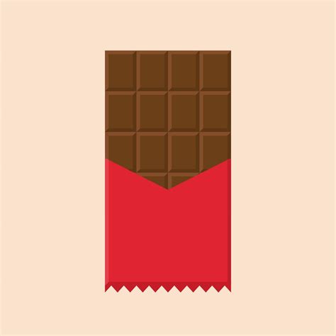 chocolate bar flat design vector illustration. Bitter Vector Element Can Be Used For Chocolate ...