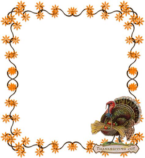 Free Thanksgiving Border Clipart - Frames - Borders