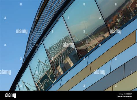 Derby County Football Club Stadium Reflected by Exterior of Derby Arena ...