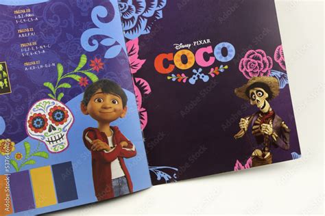 Children's activity magazine with the theme of the movie Coco. Disney - Pixar. Miguel and ...