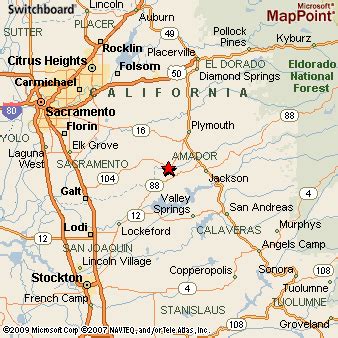 Ione, California Area Map & More