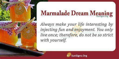 Marmalade In Your Dream - Meaning, Interpretation And Symbolism