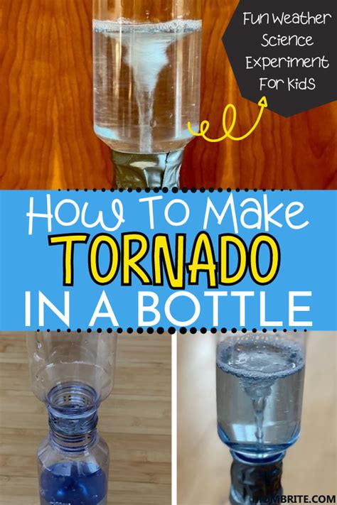 Tornado in a Bottle - Fun Weather Science Experiment for Kids | Weather science, Tornado in a ...