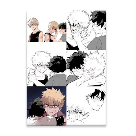 My Hero Academia Bakudeku Yaoi Kiss Anime Poster Picture Canvas Painting Home Wall Art Decor ...