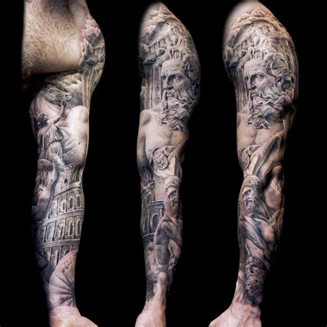 Greek God full sleeve tattoo part 1 by Steve Toth | Best sleeve tattoos ...