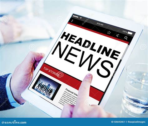 Headline News Top Stories Online Concepts Stock Image - Image of article, concepts: 50645461