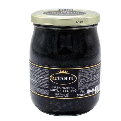 Maxi Format Black Sauce with Truffle 500 gr Giuliano Tartufi Re Tartù