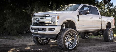 Lifted ford f250 Platnium white