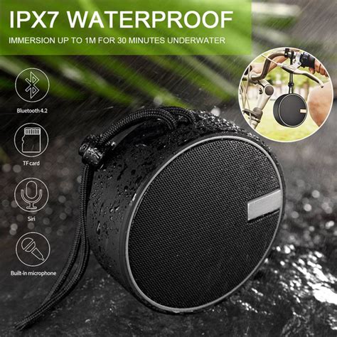 Portable IPX7 Waterproof Bluetooth Speaker, Wireless Outdoor Speaker Shower Speaker, with HD ...